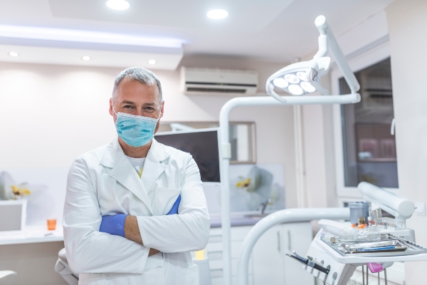 General dentist discussing preventive dental care with a patient in Whittier, CA